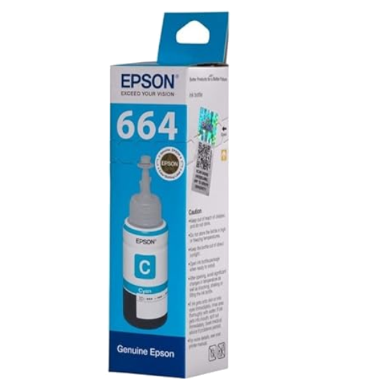 Epson 664 CY Ink Bottle (Cyan) - 70 ml
